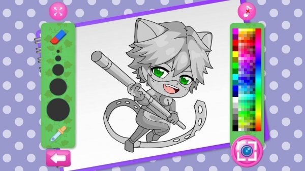 Chibi DottedGirl Coloring Book Online Game