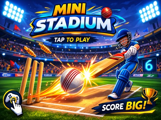 Mini Stadium Cricket Action