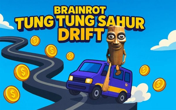 Brainrot Tung Tung Sahur Drift - Crazy Car Racing Online Game