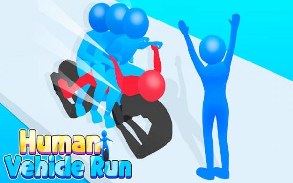 Human Vehicle Run: Parkour & Crowd Merge Game
